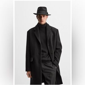 New Collection Zara Manchego wool blend coat Size L